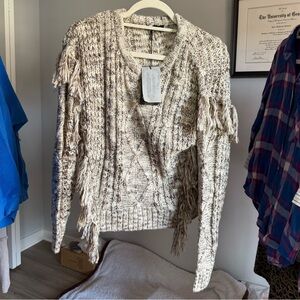 NWT Dear John Fringe Sweater